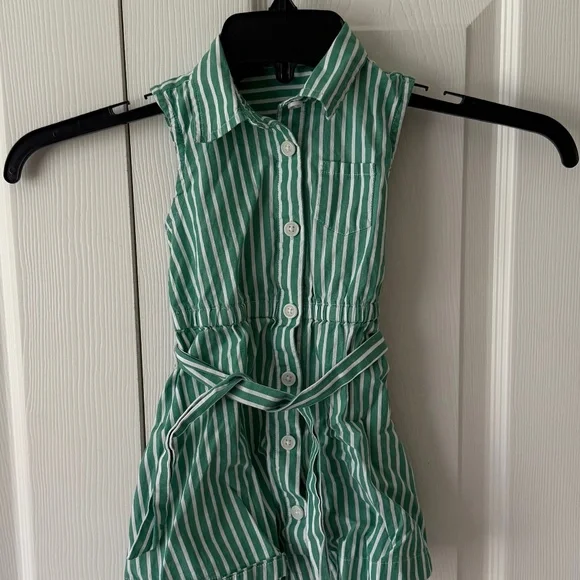 J. Crew Crewcuts Girls' Striped Tie-waist Shirtdress Size 2 - Picture 1 of 3